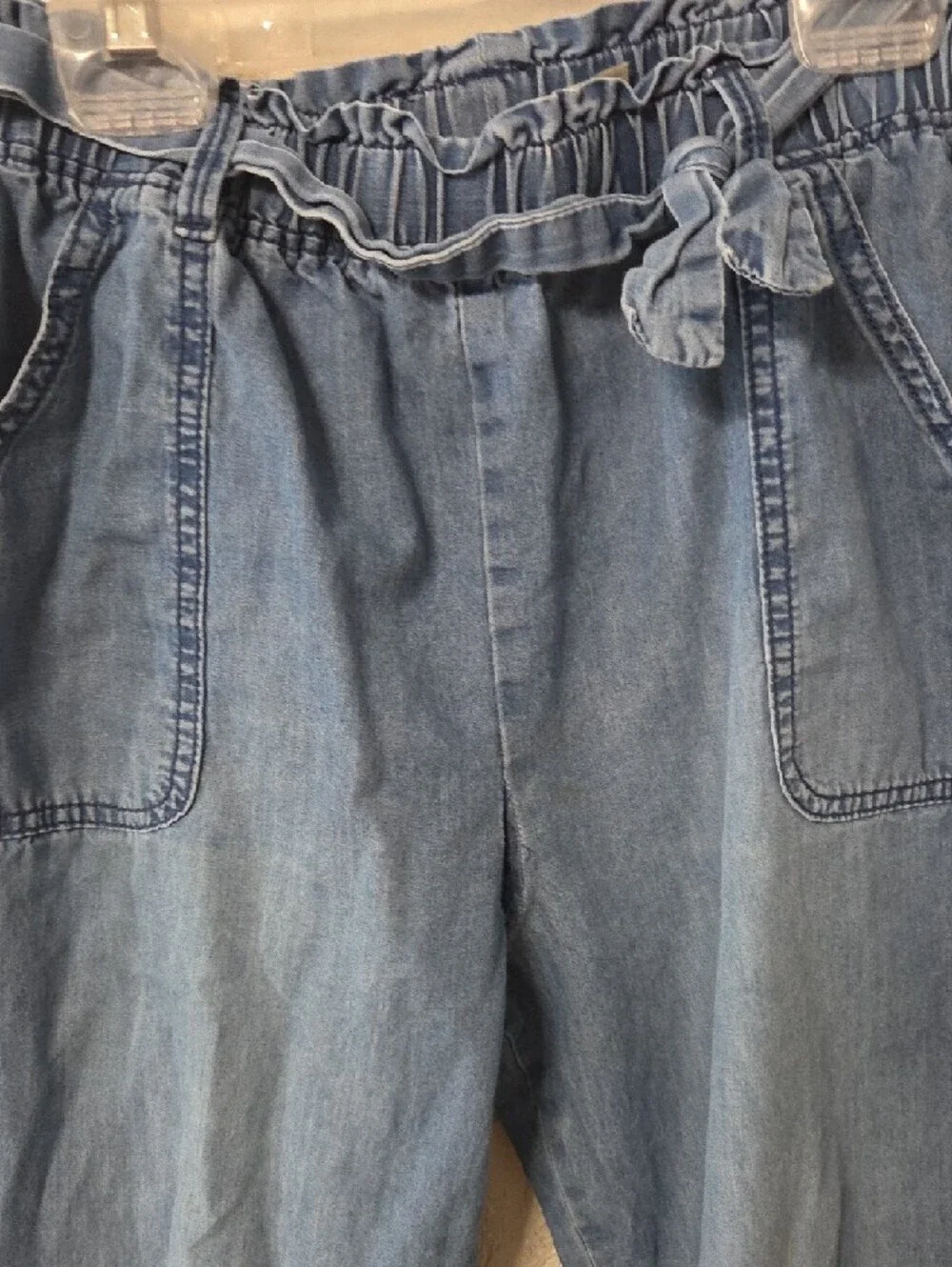 OshKosh B'gosh Light Blue Paperbag Waist Kids Jeans